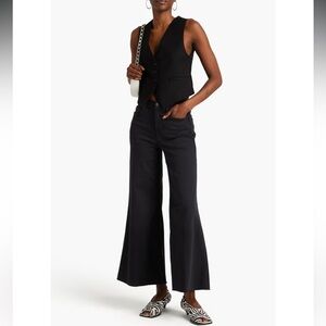 Frame Denim Black Le Palazzo Crop Pants